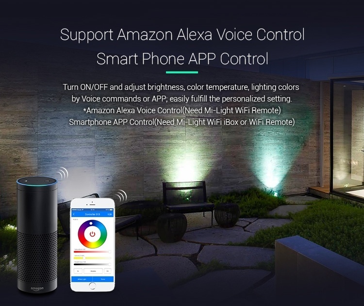Milight Wifi LED Tuinspot met RGBCCT kleuren – 6 watt