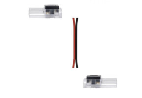 2 zijdige compacte LED strip connector 2 polig voor LED strips 10mm 5 ampere pitch afstand >7mm - 114376