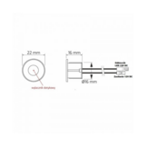 Inbouw LED touch dimmer voor enkel kleurige LED strips - WDS5 ALU