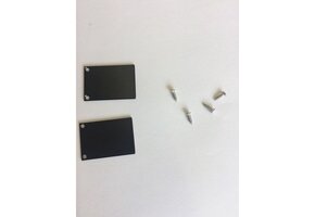 2 x LED strip profiel eindkapjes inclusief schroeven PL5 C6 Spica - Zwart