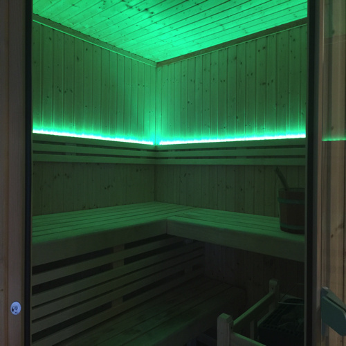 Complete set LED strip RGBWW voor sauna's IP65 24vdc - 5 meter