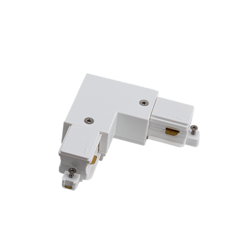 1-FASE rail L connector - rechts - wit