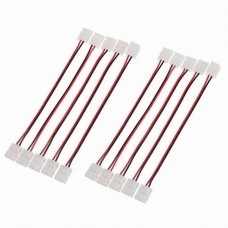 LED strip verbindingsstuk met draad 10mm 2 zijdig - ip20