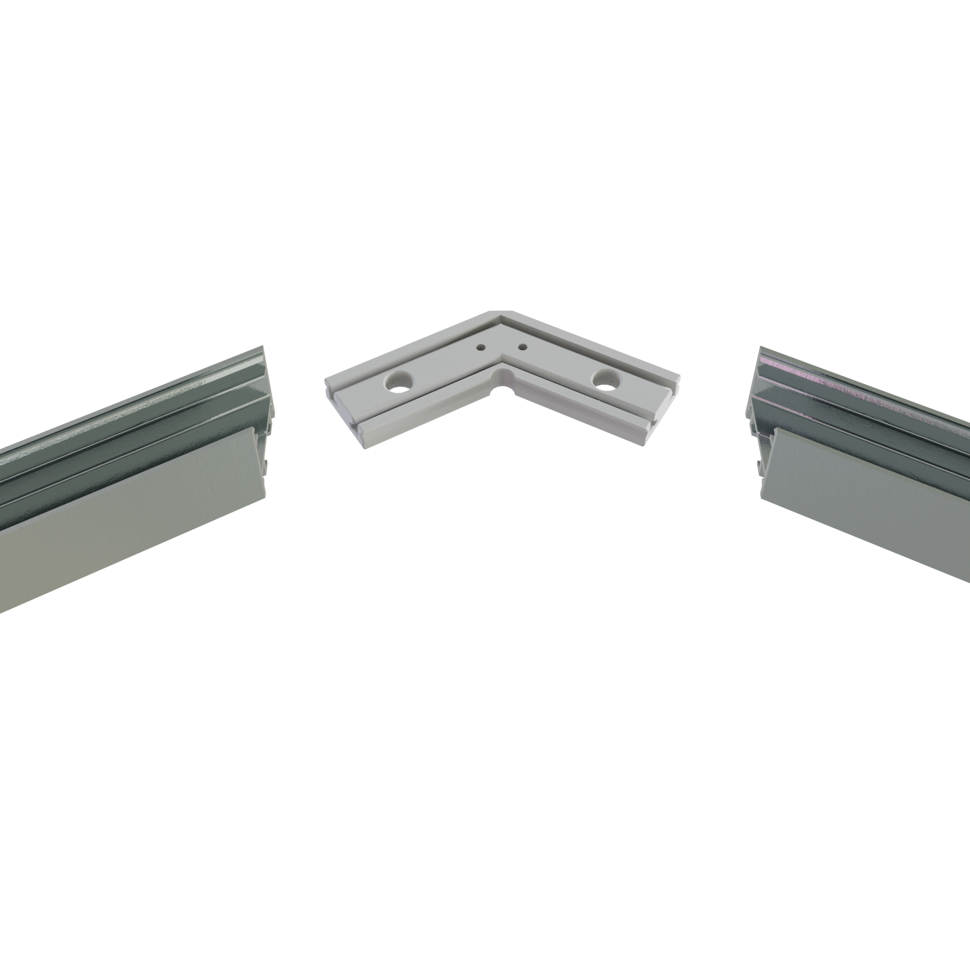 Hoek verbinder 120° zwart voor LED profiel 302ZWART