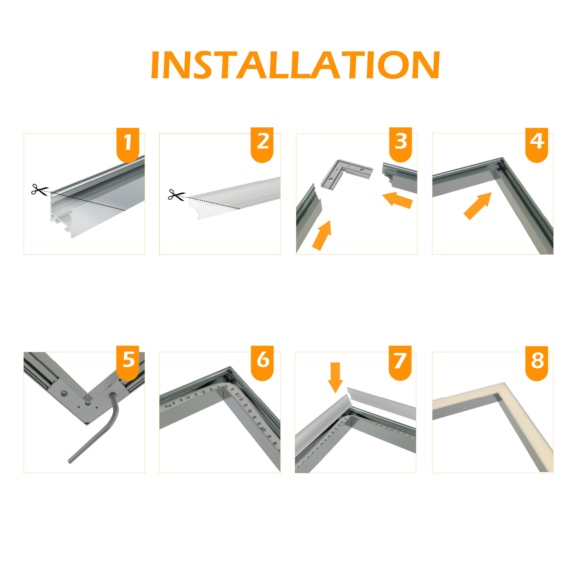 Hoek verbinder 120° zwart voor LED profiel 302ZWART
