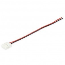 LED strip connector 2 aderig met draad 10mm voor enkel kleurige LED strips - ip20