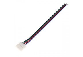 12mm RGBW / RGBWW LED strip verbindingsstuk met draad 1 zijdig - IP20