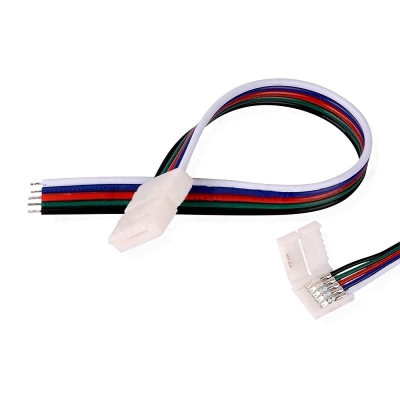 12mm RGBW / RGBWW LED strip verbindingsstuk met draad 1 zijdig - IP20
