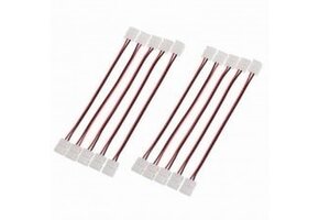 LED strip connector met draad 8mm - 2 zijdig draad  - IP20