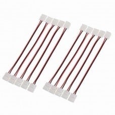 LED strip connector met draad 8mm - 2 zijdig draad - IP20