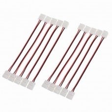 LED strip connector met draad 8mm - 2 zijdig draad - IP20