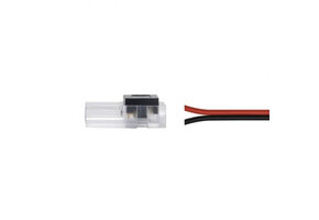 Compacte LED strip connector 2 polig met draad voor LED strips 10mm 5 ampere pitch afstand >7mm - 114374