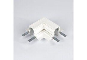 48V Inbouw L Profiel Connector Plat Rechts - Wit