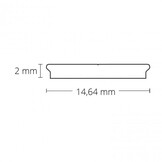 Aquarium LED strip profiel 2 meter 18,1 mm x 19,02 mm - 18H20