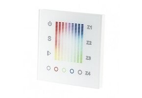 Draadloze wanddimmer voor RGB & RGB/WW LED strips DMX 4-Zone