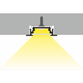 GROOVE14 EE7F/TY LED inbouwprofiel - Geanodiseerd aluminium - afdekking naar keuze