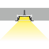 GROOVE14 EE7F/TY LED inbouwprofiel - Geanodiseerd aluminium - afdekking naar keuze