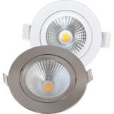 LED inbouwspot RVS - kantelbaar - 5W 4000k natuurlijk warm wit - Gatmaat 75mm - IP54