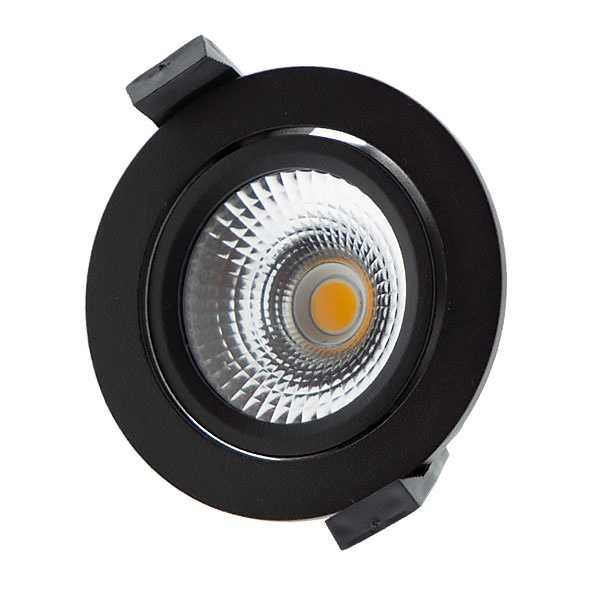 LED inbouwspot RVS - kantelbaar - 5W 4000k natuurlijk warm wit - Gatmaat 75mm - IP54