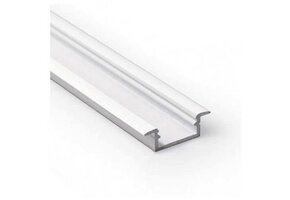 Wit LED inbouw profiel met cover 21,30 mm x 6,60 mm - 08.1WIT