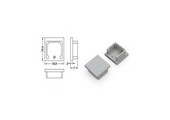 Eindkap voor LED strip profiel zonder kabeldoorvoer SMART16 BC3/U4 - afdekking naar keuze