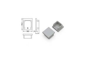 Eindkap voor LED strip profiel zonder kabeldoorvoer SMART16 BC3/U4 - afdekking naar keuze