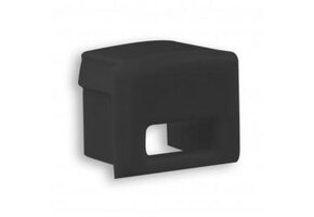 06ZWART eindkapje met kabeldoorvoer