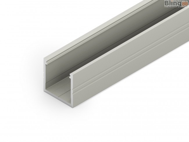 SMART16 BC3/U4 LED opbouwprofiel - Geanodiseerd aluminium - 18,8 mm x 18,6 mm - afdekking naar keuze