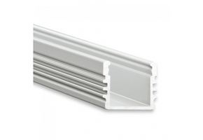PL2 LED opbouwprofiel - Geanodiseerd aluminium - afdekking naar keuze