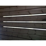 PL2 LED opbouwprofiel - Geanodiseerd aluminium - afdekking naar keuze