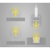 PL2 LED opbouwprofiel - Geanodiseerd aluminium - afdekking naar keuze