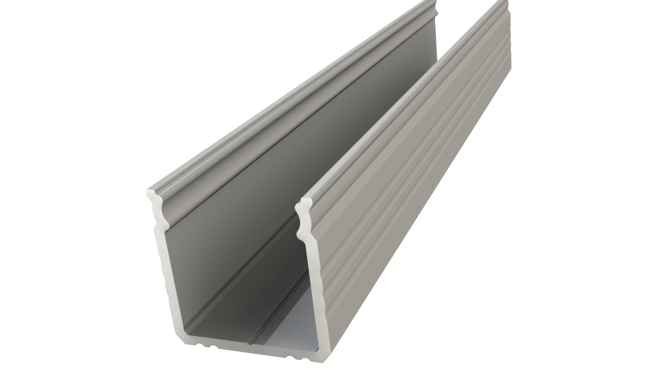 LED profiel met afdekking 2 meter - 16mm x 16mm - 402ALU