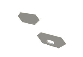 Eindkap LED strip profiel zonder kabeldoorvoer C28WIT
