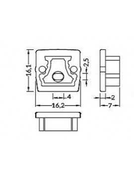 Eindkap met kabeldoorvoer Vloer12 / Garage12