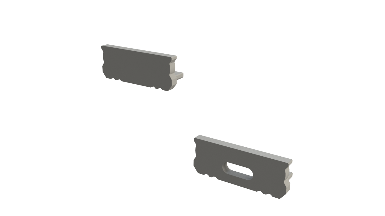 Eindkapje zonder kabeldoorvoer voor P1-ALU