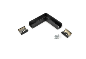 LED strip profiel hoekstuk zwart t.b.v. LED strip profiel SMART10 AC2/Z - afdekking naar keuze