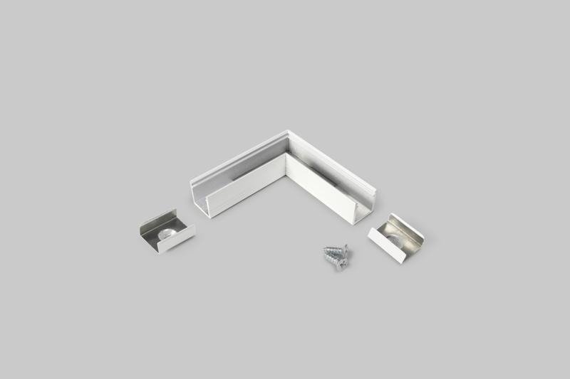 LED profiel hoekstuk wit t.b.v. LED profiel SLIM200WIT