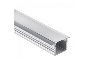 Aluminium LED inbouw profiel met cover 16,80 mm x 13,47 - 03ALU