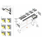 LED hoekprofiel met cover 24 mm x 19,4 mm - C21Wit