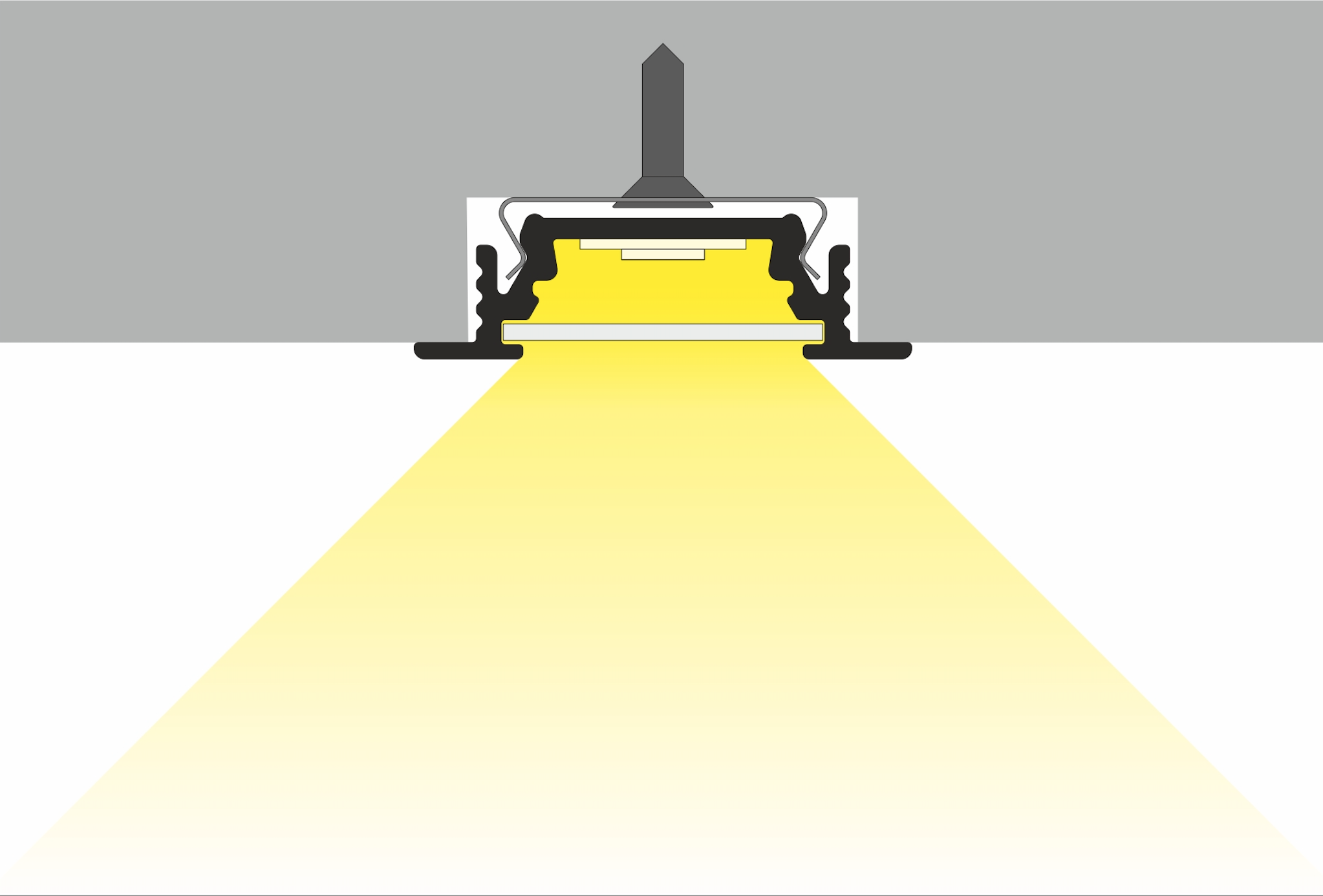 GROOVE14 EE7F/TY LED inbouwprofiel - Wit - afdekking naar keuze