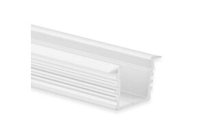 Wit LED inbouw profiel met cover 16,80 mm x 13,47 - 03WIT