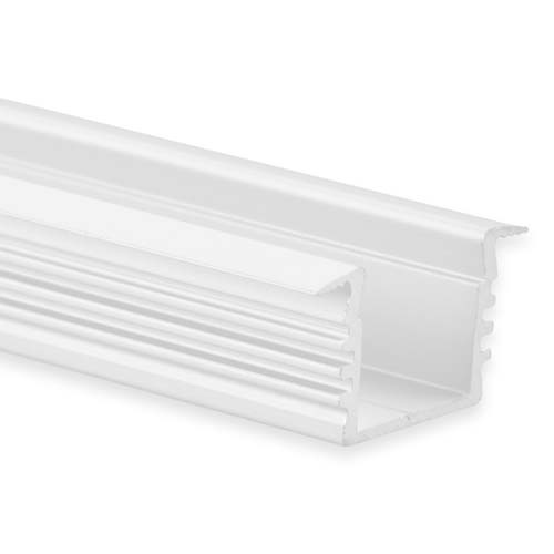 Wit LED inbouw profiel met cover 16,80 mm x 13,47 - 03WIT