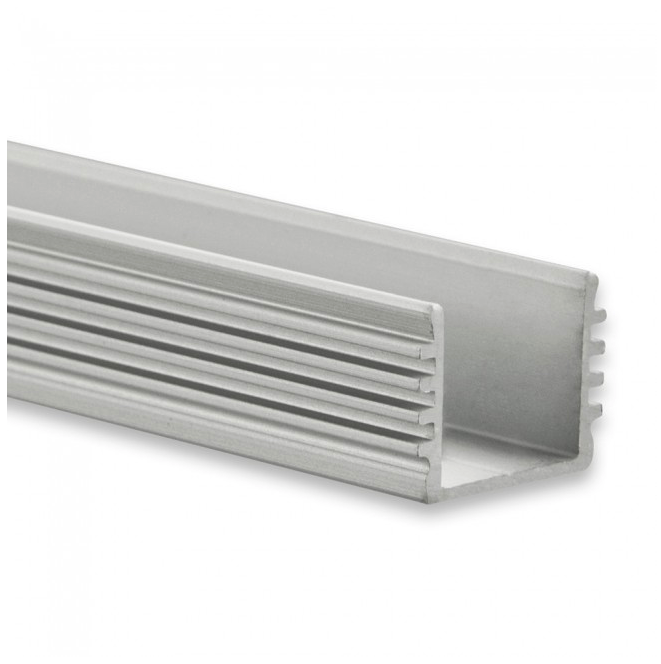 LED profiel met platte opaal afdekking 16,80mm x 12,41mm - 05.1Alu