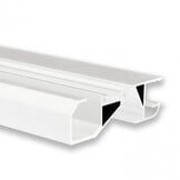 Wit LED inbouw profiel 2 meter met schuin vlak 18,8 mm x 65 mm F6WIT