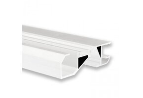 Wit LED inbouw profiel 2 meter met schuin vlak 18,8 mm x 65 mm F6WIT
