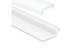 Wit LED inbouw profiel met cover 16,80 mm x 5,91mm - 08WIT