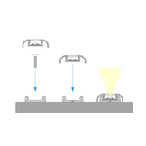 Zwart LED opbouw profiel met cover 25,79 mm x 6,5 mm 17.1ZWART