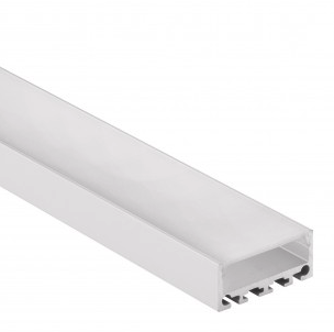LED strip profiel 20 meter met lage cover 26,79mm x 11,69mm PN4 C1 - Grijs