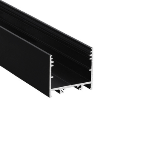 Zwart LED XL profiel 2 meter met opaal afdekking 33,4mm x 29,6mm - XL11ZWART
