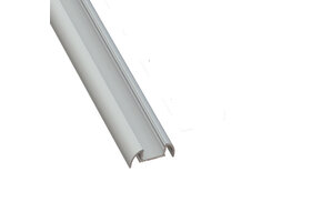 Wit LED opbouw profiel met cover 25,79 mm x 6,5 mm 17.1WIT